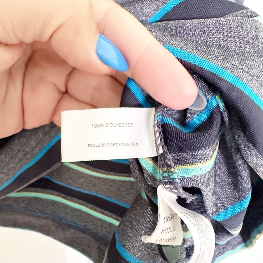 US Open 2016 Oakmont Striped Performance Polo Golf Shirt Grey Blue Green XL - Picture 5 of 6